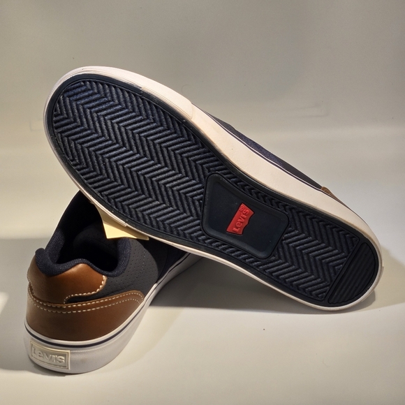 Levis Miles Preference Men’s Navy Blue / Brown Fashion Sneakers Size 8 - Picture 5 of 16